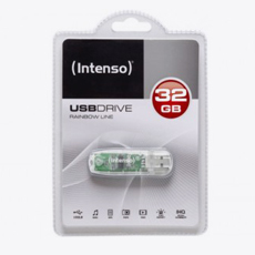 Clé USB 2.0 intenso rainbow line 32Go tranparent