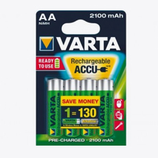 Batterie HR06 AA 2100 mAh longlife blister de 4